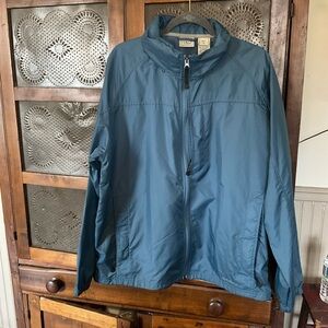 L.L. Bean Blue Stowaway Nylon Jacket L